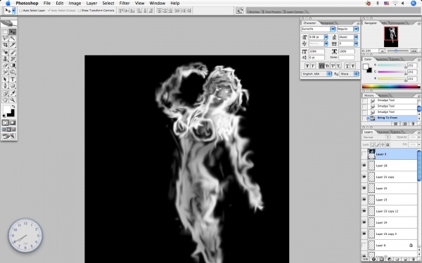 Creation of Smoky Women: Step 25